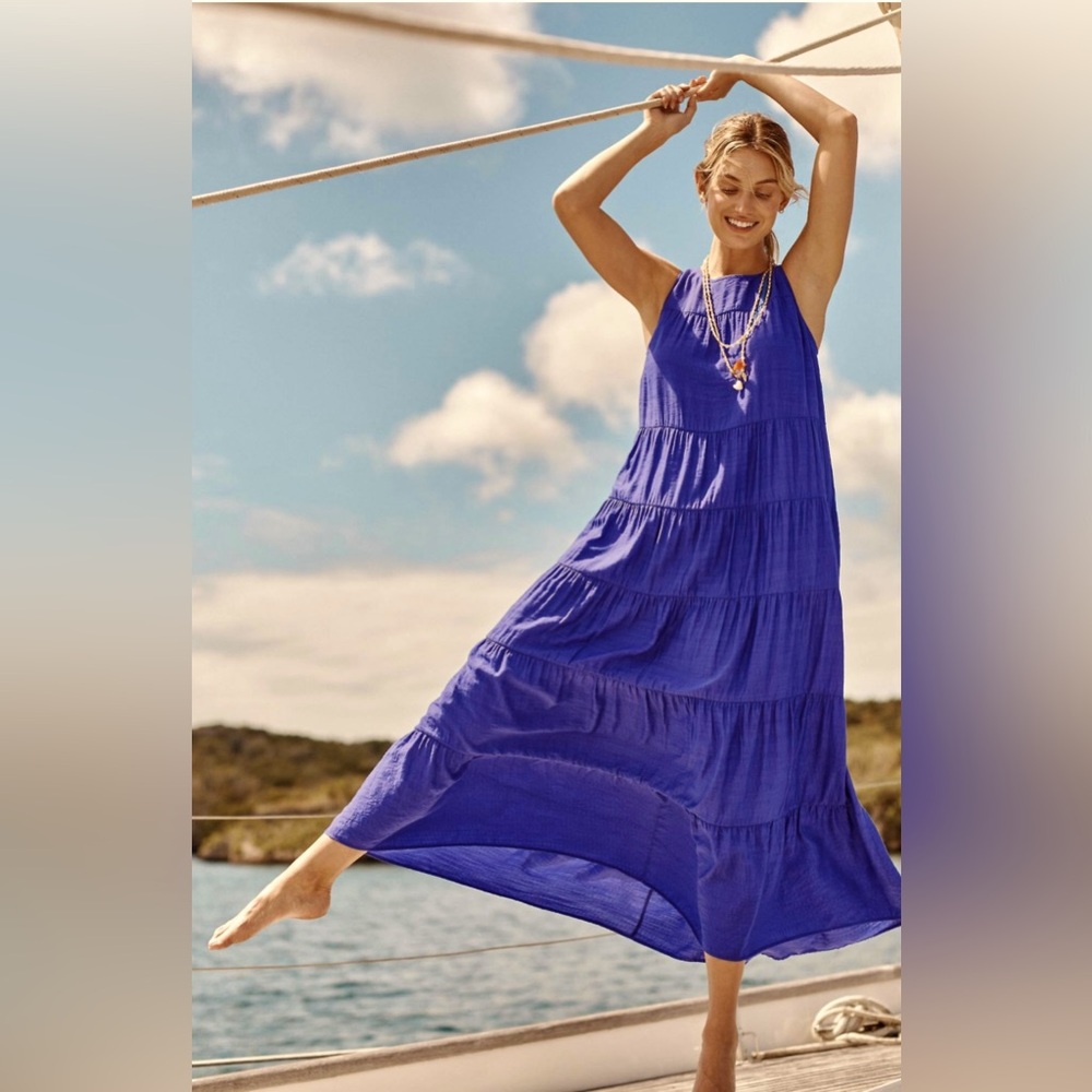 J.Jill Tiered A-Line Maxi Dress